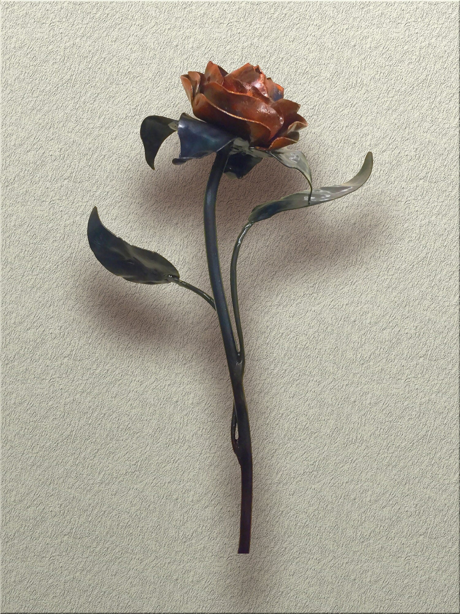 Hand Crafted Iron and Copper Flowers